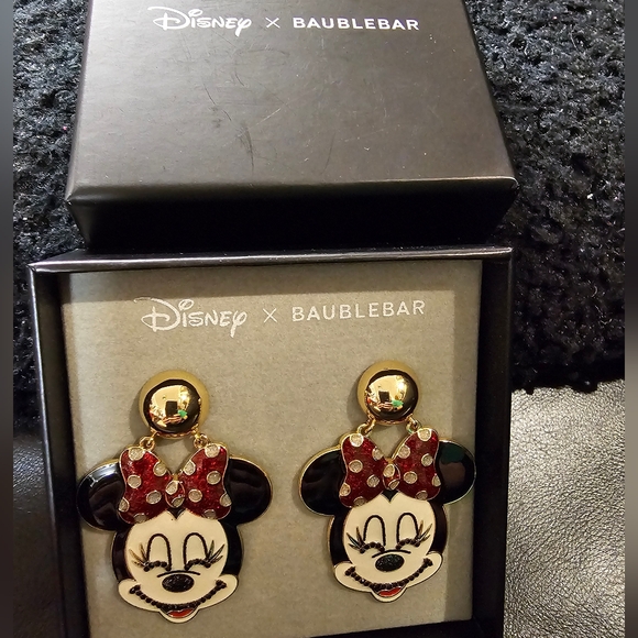 Disney x Baublebar Minnie Mouse Earrings New - Picture 2 of 5